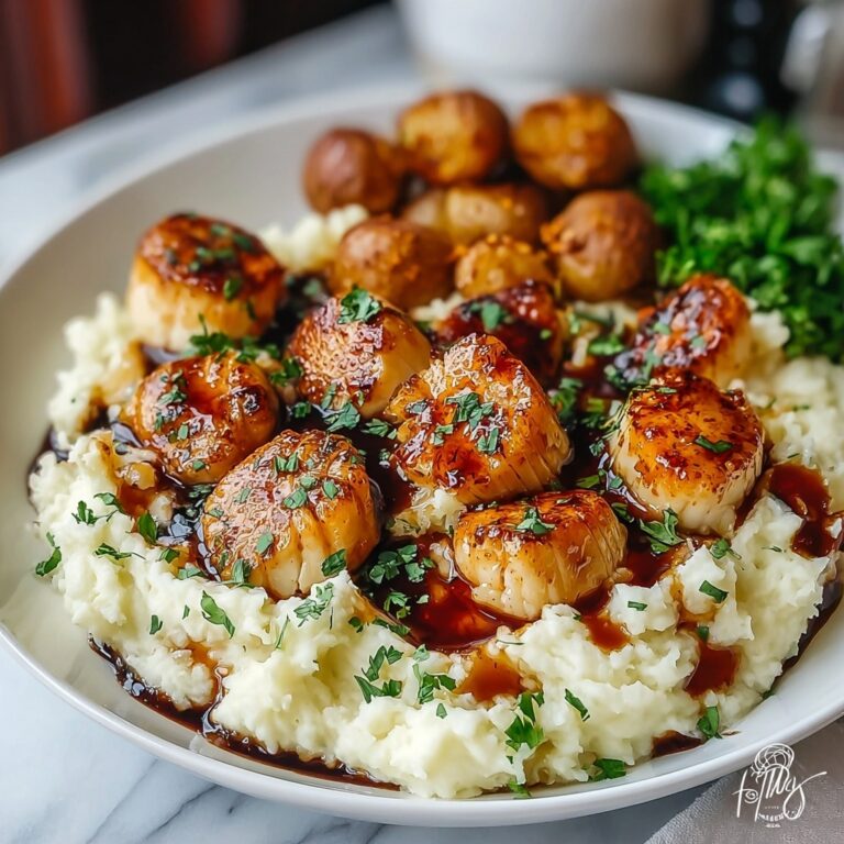 Hot Honey Balsamic Chicken Alfredo with Whipped Feta and Crispy Brussels Recipe