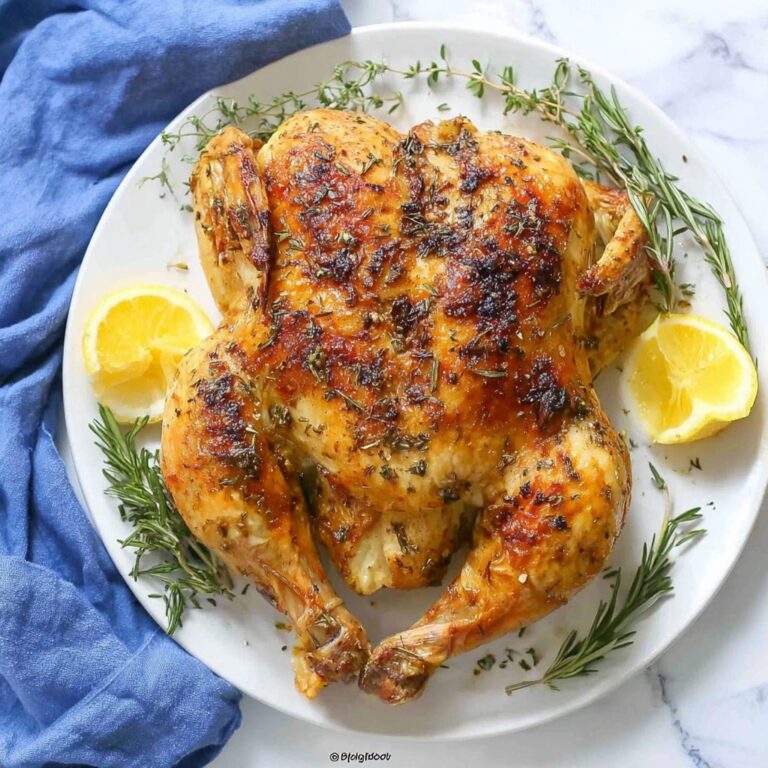 Spatchcock Lemon Herb Chicken Recipe