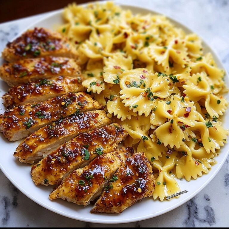 Cheesy Garlic Cajun Chicken Bowtie Pasta in Alfredo Sauce Recipe