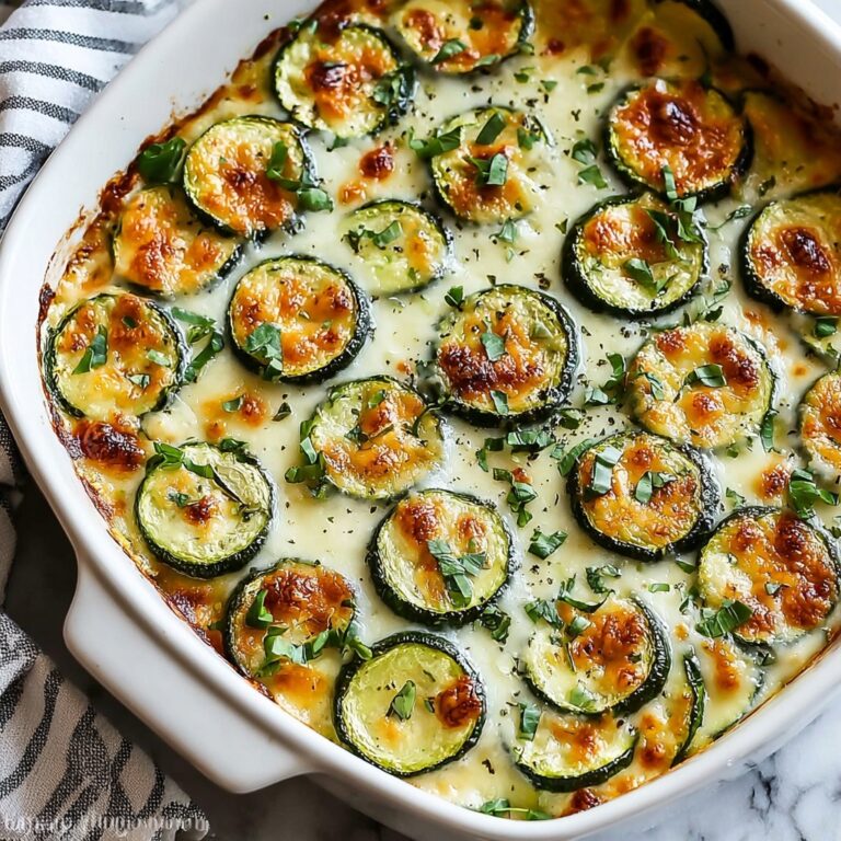 One Pan Baked Zucchini Cheese Recipe