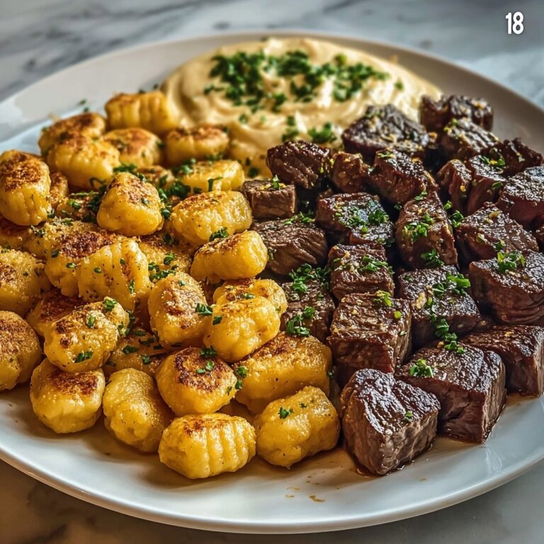 Juicy Garlic Butter Steak Bites and Loaded Cheddar Alfredo Shells Recipe