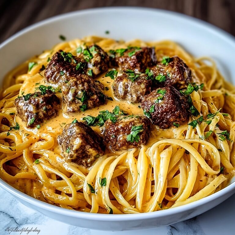 Indulgent Savory Beef Linguine with Velvety Garlic Butter Sauce Recipe