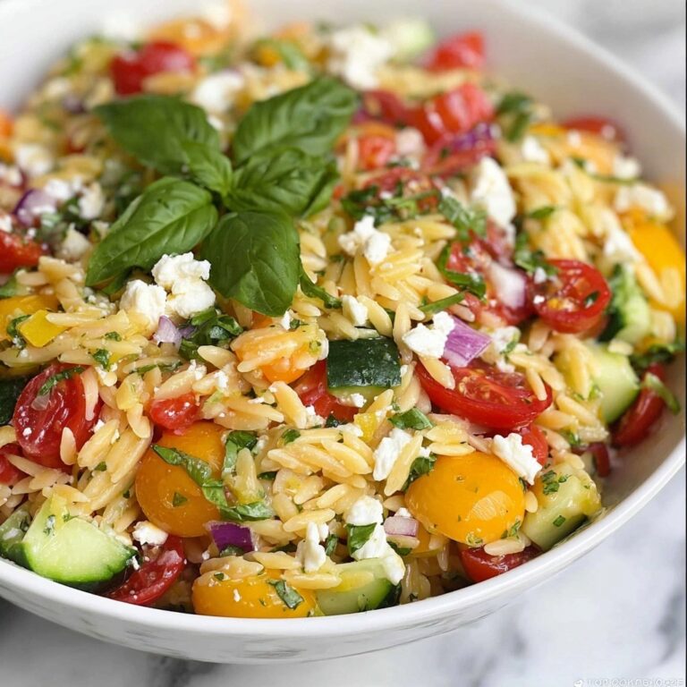 Rainbow Orzo Salad Recipe